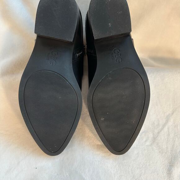 Guess Black Ankle Boots, Vegan Leather, Size 8 - Picture 6 of 11
